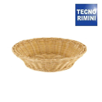 CESTO PORTA PANE TONDO E ROBUSTO IN POLYRATTAN PER ALIMENTARI E PANETTERIE